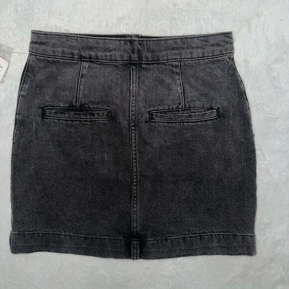 Free People Dark Gray Button-Front Midi Skirt we are the people NWT - Picture 9 of 15